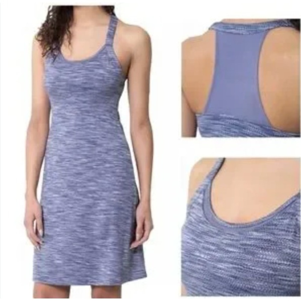 MPG Mondetta Performance‎ Gear Blue Heathered Athletic Tennis Dress Womens L